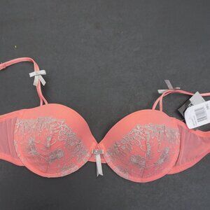NWT Women's BIATTA Intimates Push-Up Bra 38C Salmon
